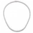 Silver Classic Tennis Necklace with Double Security Clasp 16.5-Y10048