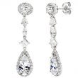 Silver Clear Regal Teardrops-Z10073