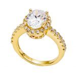 18 KGP 2.5 Carat Oval Ring-Z30128-4.5