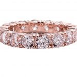 18 KGP Rose Gold 4mm Round Eternity Ring Band-Z30168-4.5