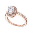 18 KGP Rose Gold 2.5 Carat Oval Ring-Z30124