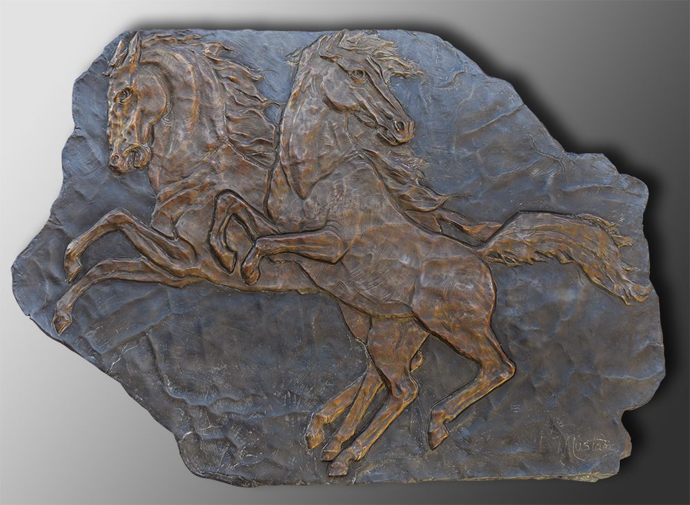 Mustang Relief | Bobbie Carlyle | sculpture-Exposures International Gallery of Fine Art - Sedona AZ