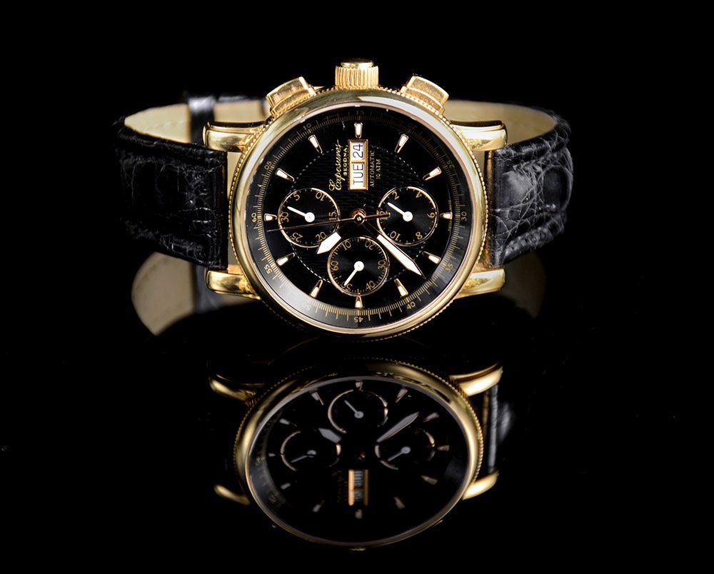 Exposures Mens Watch with Yellow Gold