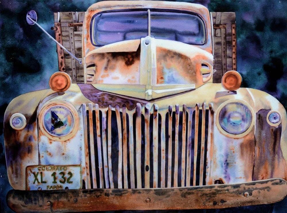 Old Bunker Truck | Dianne Adams | Painting-Exposures International Gallery of Fine Art - Sedona AZ