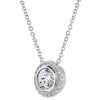 Sterling Silver 2 Carat Round Pendant Necklace with Halo | Bling By Wilkening | Jewelry-Exposures International Gallery of Fine Art - Sedona AZ