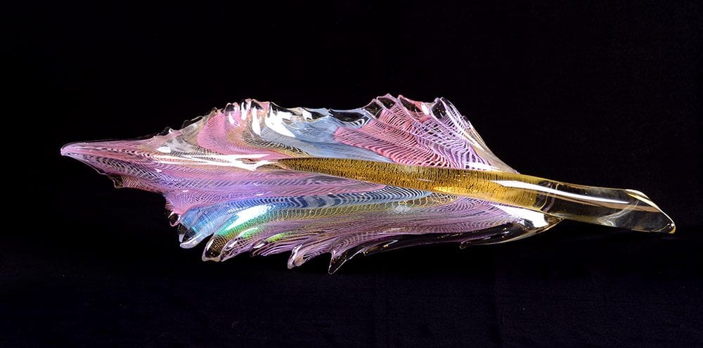 Resting Electric Feather - Rainbow | Nic McGuire | Sculpture-Exposures International Gallery of Fine Art - Sedona AZ