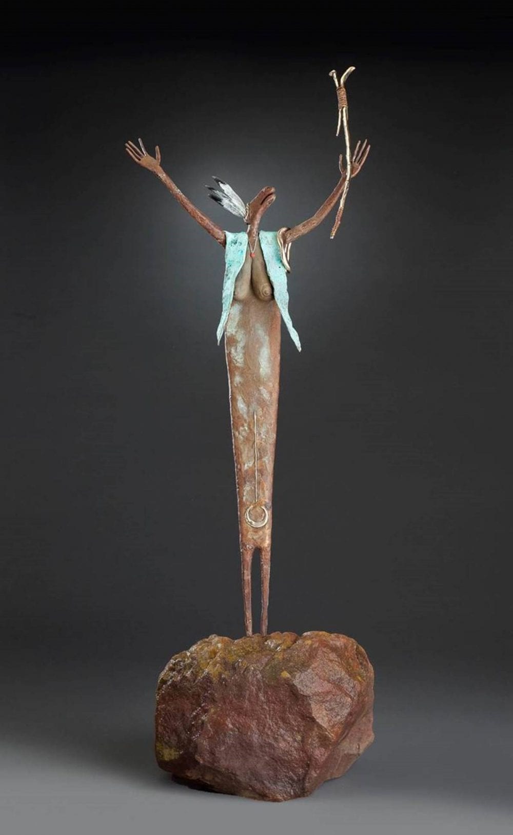 Maker of Strong Medicine | Bill Worrell | Sculpture-Exposures International Gallery of Fine Art - Sedona AZ