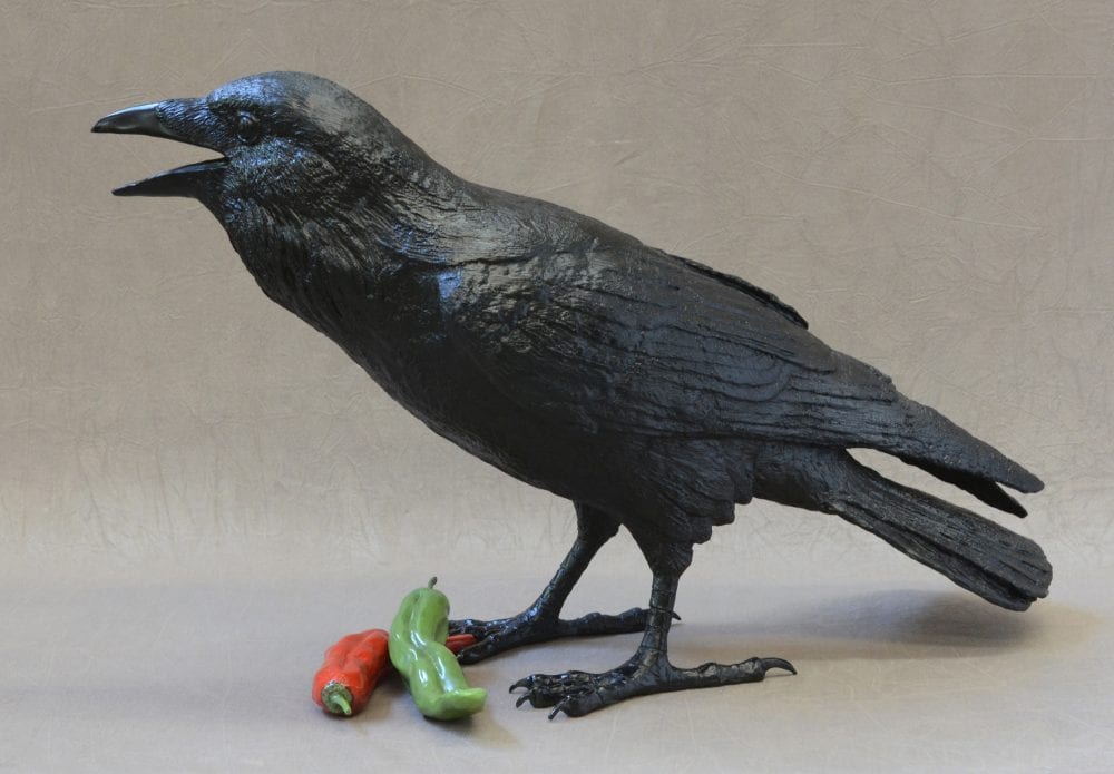 Ravens I E "Red or Green" | Jim Eppler | Sculpture-Exposures International Gallery of Fine Art - Sedona AZ