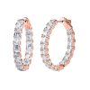 18 KGP Rose Gold 1.25” Asscher Cut Oval Couture Hoops | Bling By Wilkening | Jewelry-Exposures International Gallery of Fine Art - Sedona AZ