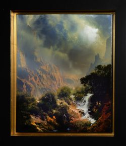 DALE TERBUSH When you walk in the company of Angels Landscape Waterfall Wall store Art