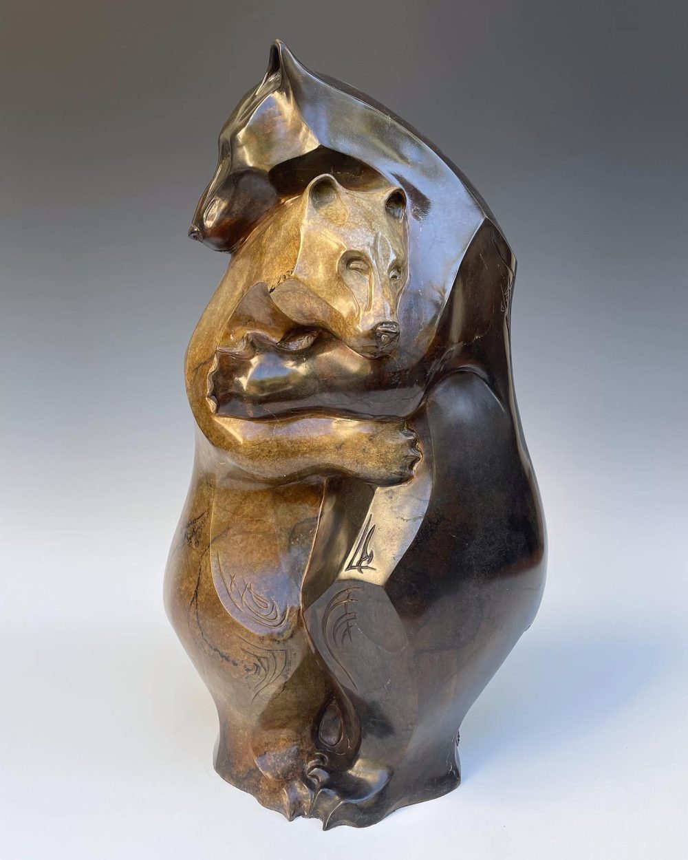 Bear Hug Maquette | John Maisano | Sculpture-Exposures International Gallery of Fine Art - Sedona AZ